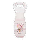 Scooped Up Watercolor Ice Cream Bridal Shower Wine Bag (Front Flat)