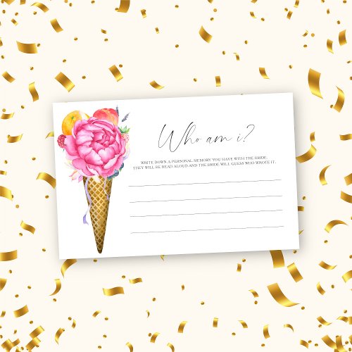 Scooped up _ Who am I bridal shower game Stationery