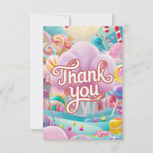 Scoops Magic Candyland thank you card