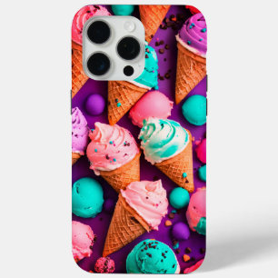 Scoops of Joy Realistic Ice Cream Cone Design iPhone 15 Pro Max Case