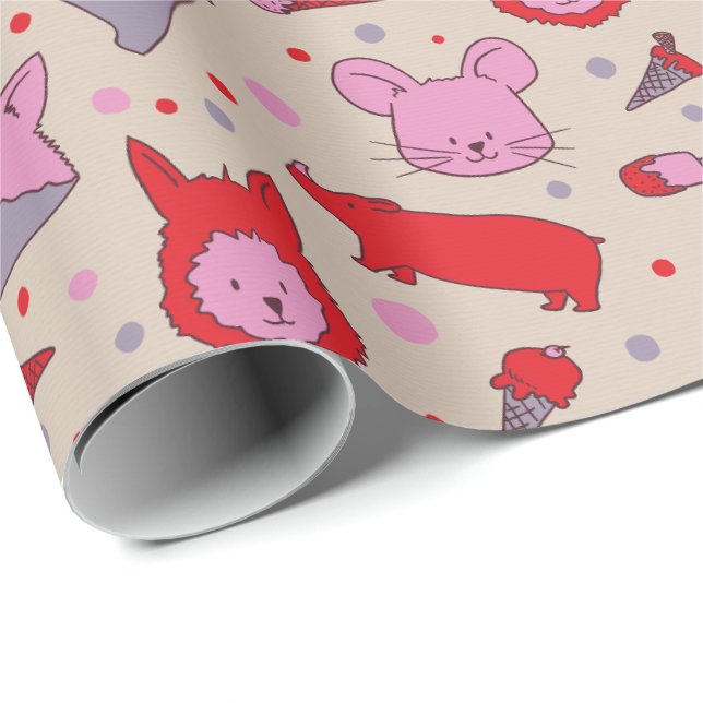 Scoops & Snoots party wrapping paper  (Roll Corner)
