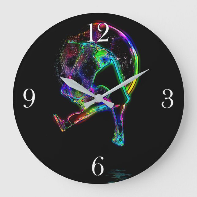 Scoot the Moon - Scooter Champ Large Clock (Front)