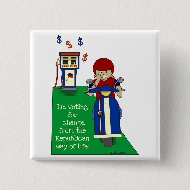 Scoot To vote Pinback Button (Front)