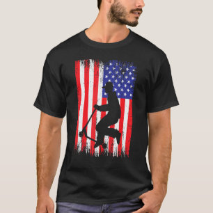 Scooter American Flag Squad Cool Stunt Kick Trick T-Shirt