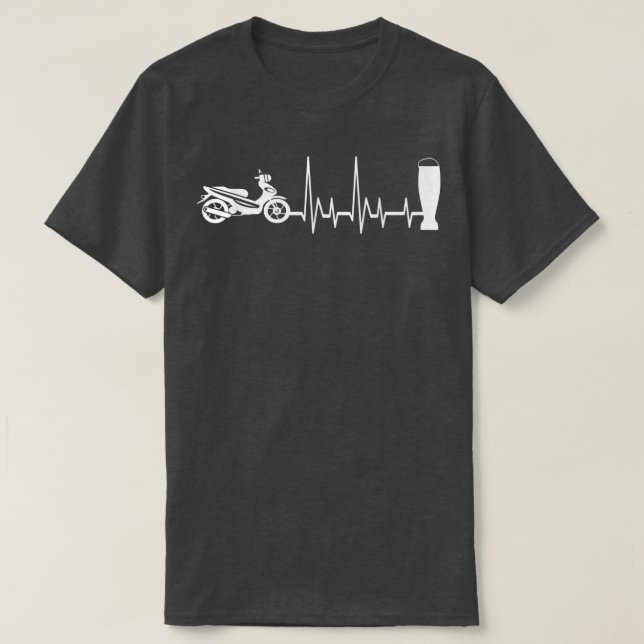 Scooter and beer - scooter rider moped scooter mop T-Shirt (Design Front)