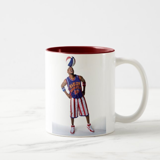 Scooter ball spin on head Two-Tone coffee mug (Right)