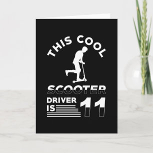 Scooter Birthday 11 Years Old Card