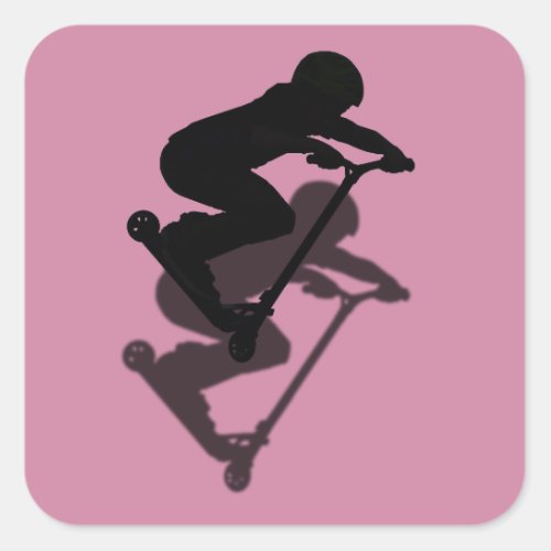 Scooter Boy _ Stunt Scooter 5 Square Sticker