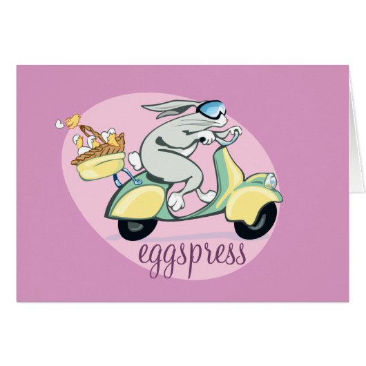 Scooter Bunny Eggspress Cards (Front Horizontal)