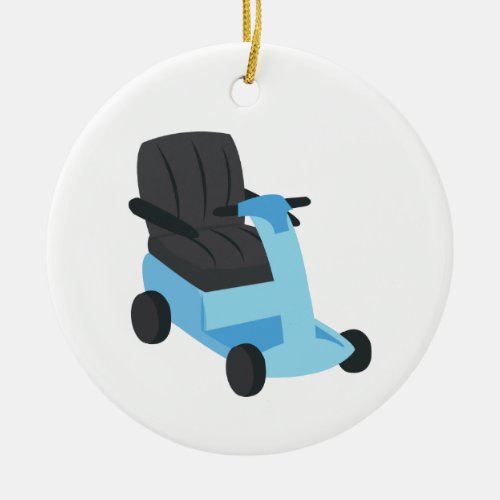 Scooter Ceramic Ornament