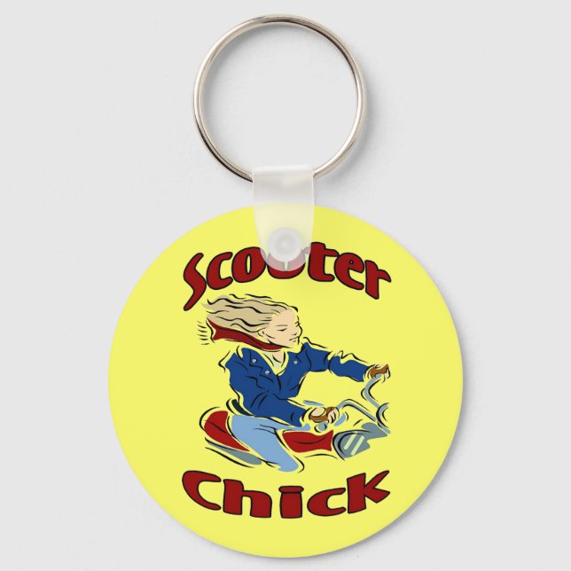 Scooter Chick Keychain (Front)