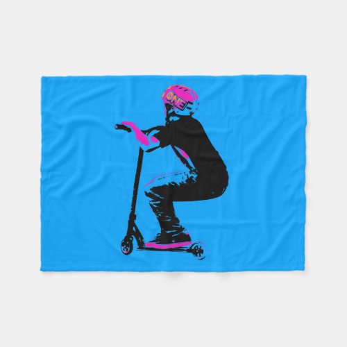 Scooter Cruiser _ Scooter Boy Fleece Blanket