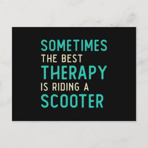 Scooter Driver Best Therapy Stunt Retro Vintage Postcard