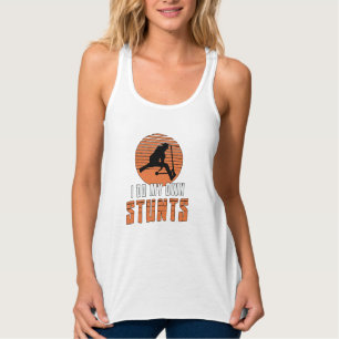 Scooter Driver I Do My Own Stunts Stunt Vintage Tank Top
