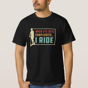 Scooter Driver I Ride Escooter Stunt Retro Vintage T-Shirt