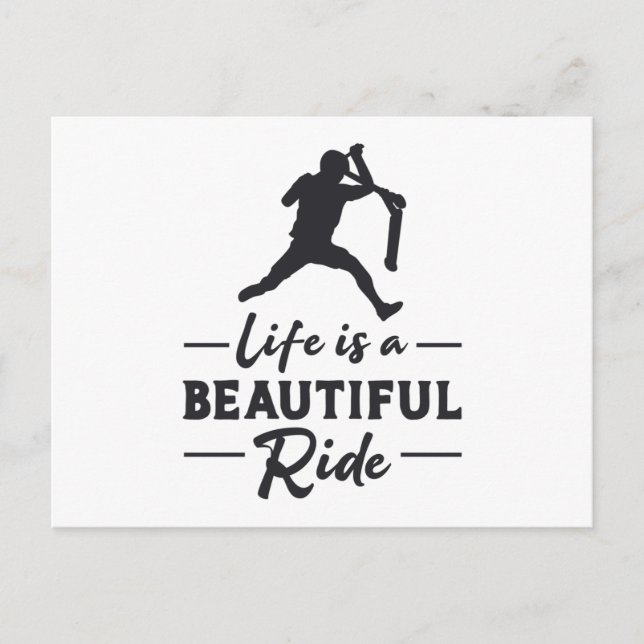 Scooter Driver Life Is A Beautiful Ride Retro Postcard (Front)