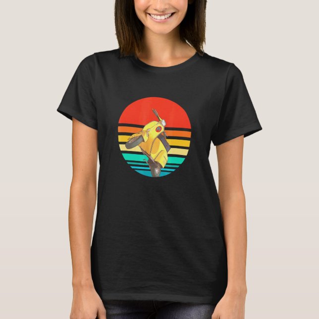 Scooter Driver  Retro Classic Motorbike Moped T-Shirt (Front)