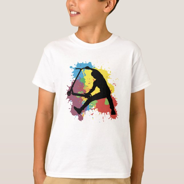 Scooter freestyle colorfull fingerwhip T-Shirt (Front)