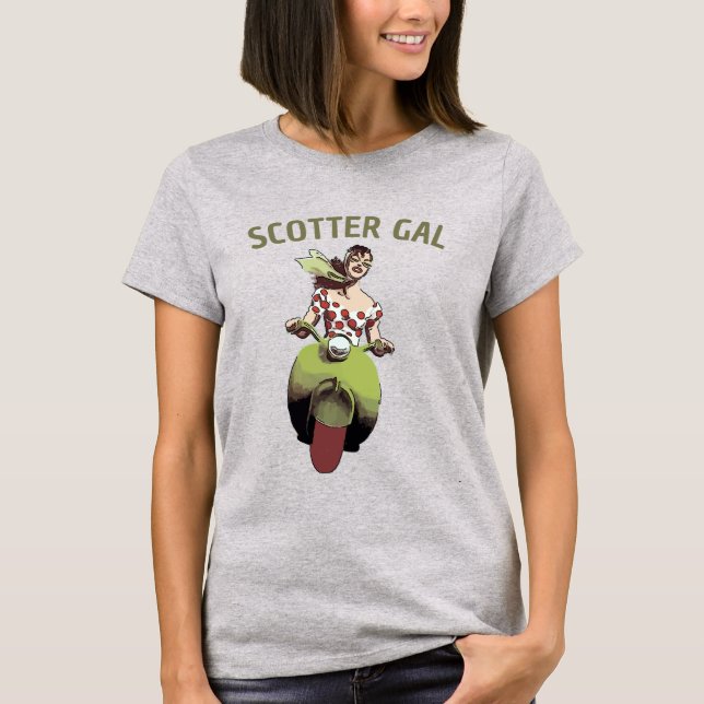 Scooter Gal, add text T-Shirt (Front)