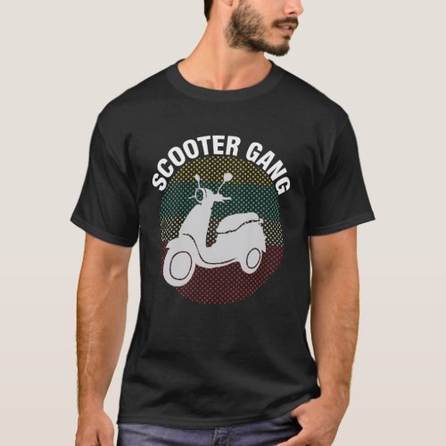 Scooter Gang Funny Moped Retro Vintage Scooter Rid T_Shirt