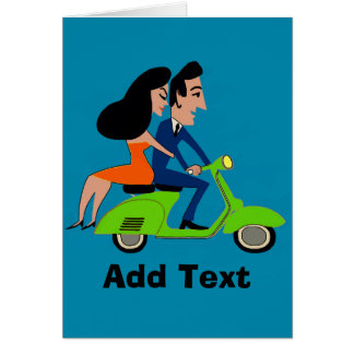 Scooter Girl, add text Cards