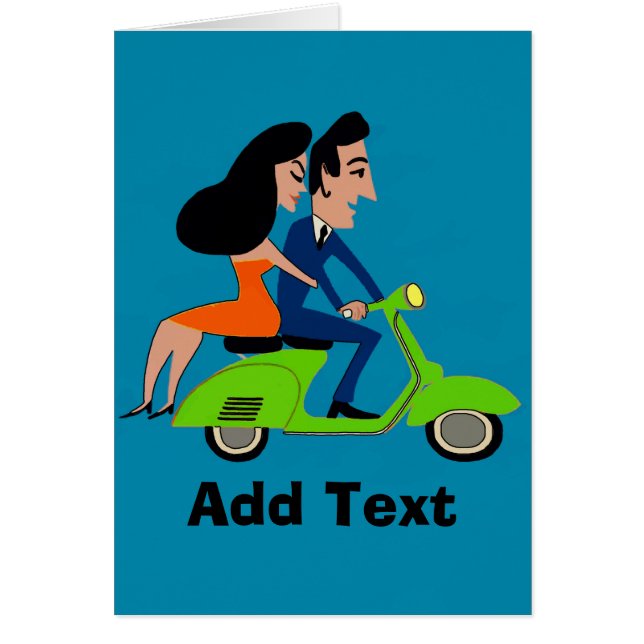 Scooter Girl, add text Cards (Front)