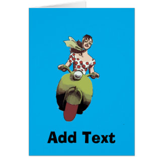 Scooter Girl, add text Cards
