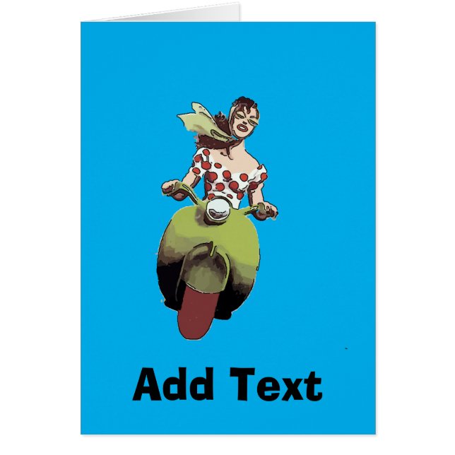 Scooter Girl, add text Cards (Front)