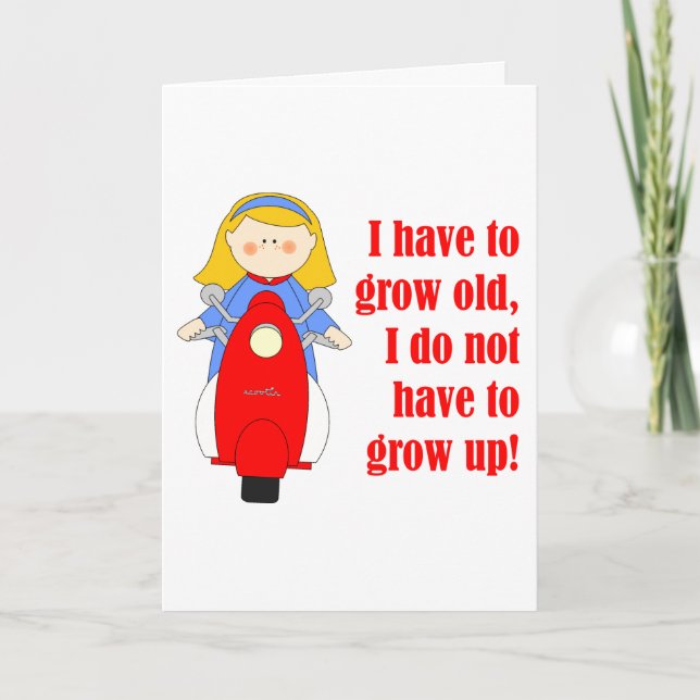 Scooter Girl Birthday Card (Front)