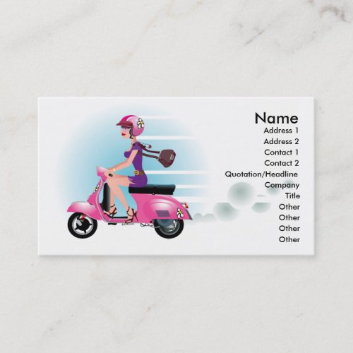 SCOOTER GIRL BUSINESS CARD TEMPLATE