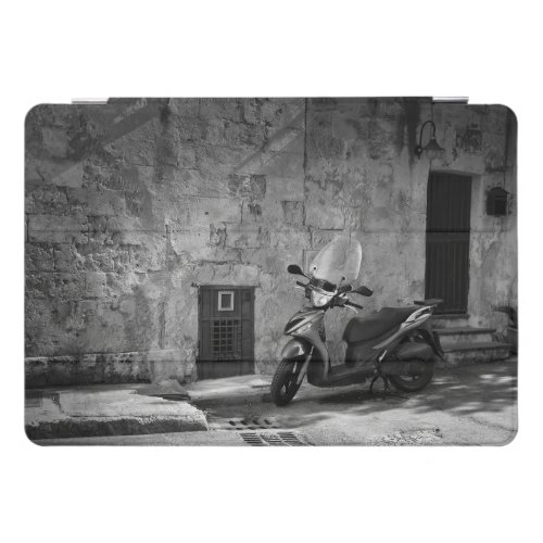 Scooter in black and white iPad pro cover