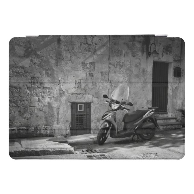Scooter in black and white iPad pro cover (Horizontal)