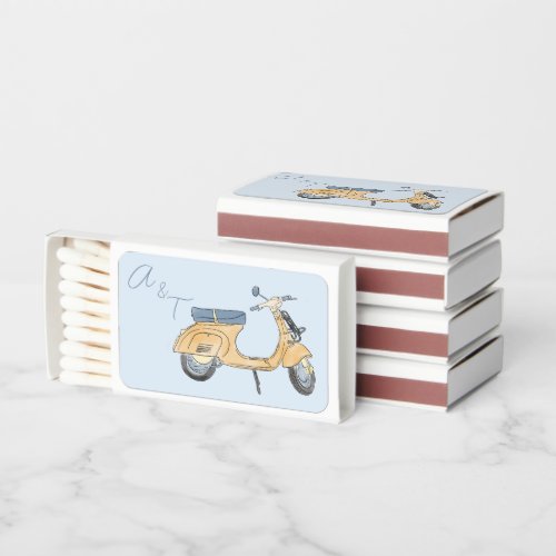 Scooter Italy Wedding Matchboxes