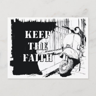 Scooter Keep the Faith Postcard