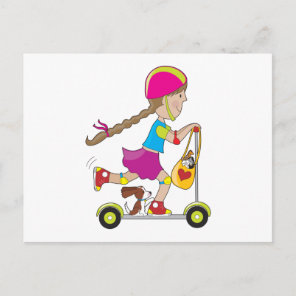 Scooter Kid Postcard