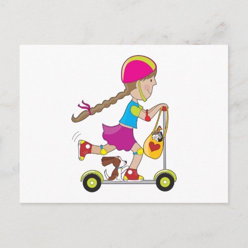 Scooter Kid Postcard