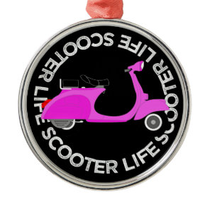 Scooter life mod for scoot fans 2 wheel sport pink metal ornament