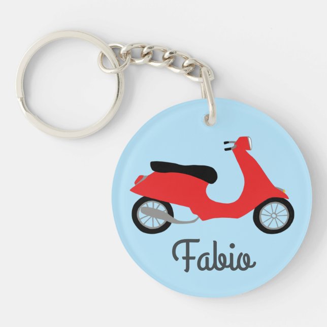 Scooter Moped Motorcycle CUSTOM  Keychain (Front)