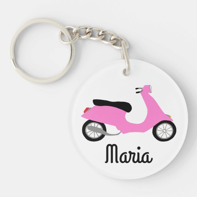Scooter Moped Motorcycle CUSTOM Keychain (Front)