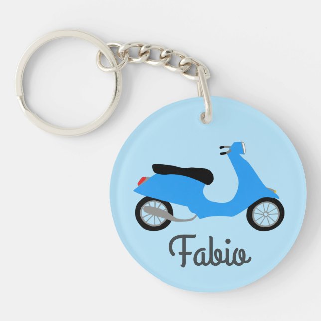 Scooter Moped Motorcycle CUSTOM  Keychain (Front)
