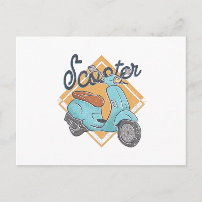 Scooter motorcycle postcard (Front)