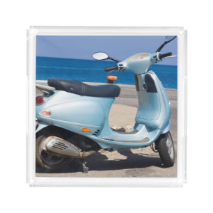 Scooter On The Beach Ephesus, Turkey Acrylic Tray