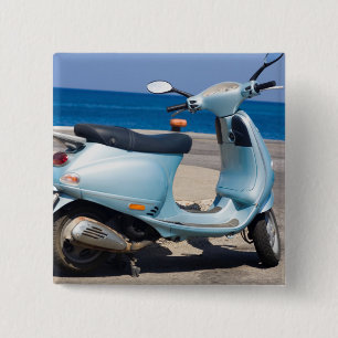 Scooter On The Beach Ephesus, Turkey Pinback Button
