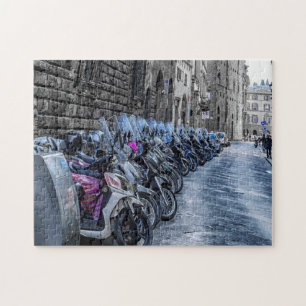 Scooter Parking in Florence Italy Photo Jigsaw Puzzle