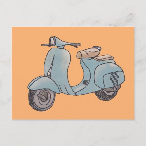 Scooter postcard