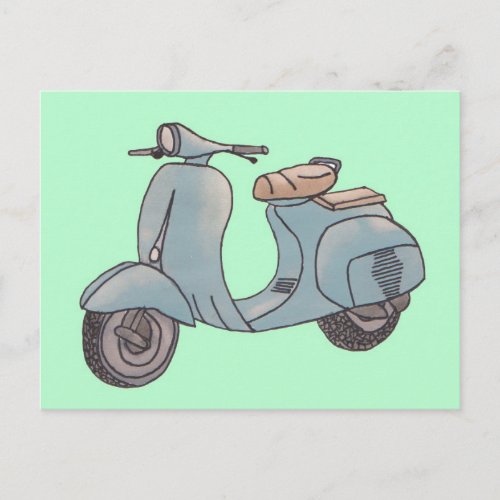 Scooter postcard