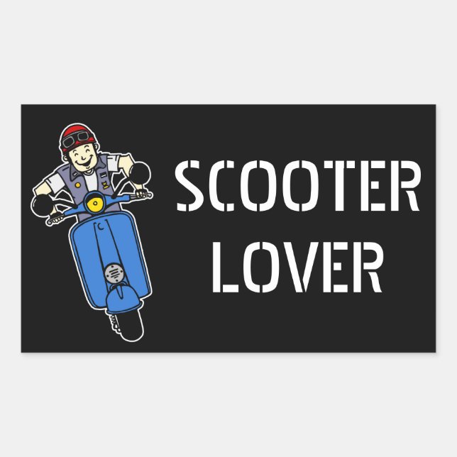 Scooter Rectangular Sticker (Front)