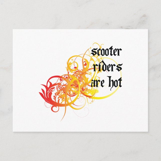 Scooter Riders Are Hot Postcard (Front)