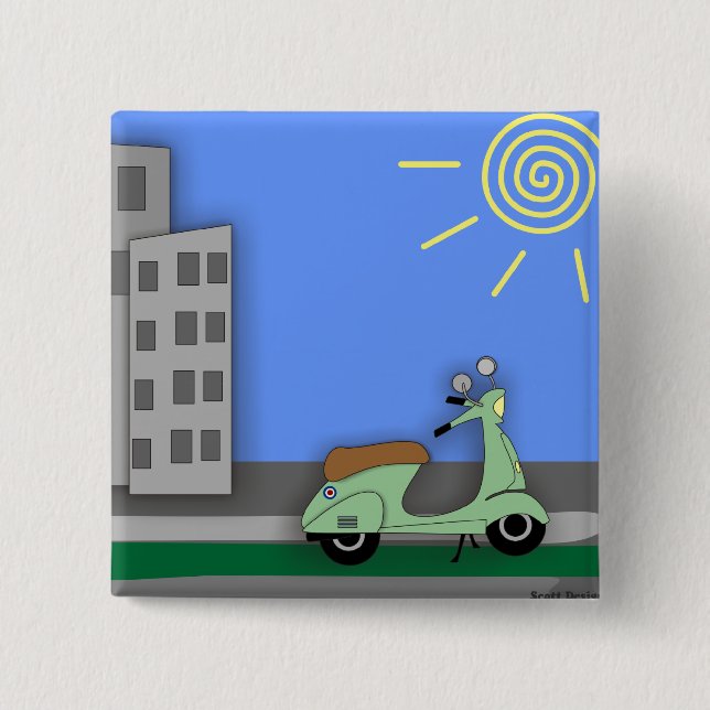 Scooter-scape Badge Button (Front)