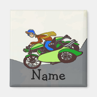 Scooter, sidecar, add name magnet